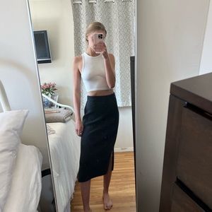 Vince Mid Length Wool Skirt